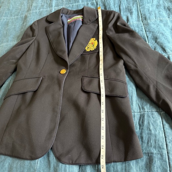 Austin Reed Wool Academia Single Button Navy Blazer Size Medium - Picture 7 of 13